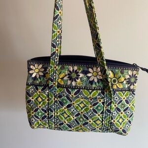 Vera Bradley Green and Blue Floral Shoulder Bag